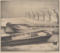 KG 1992 007
<br/>
Schuiten bij Overveen
<br/>
<em>Dobbenburgh, Aart van (1899 - 1988)</em>